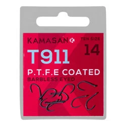Kamasan T911 Barbless PTFE Coated Hooks